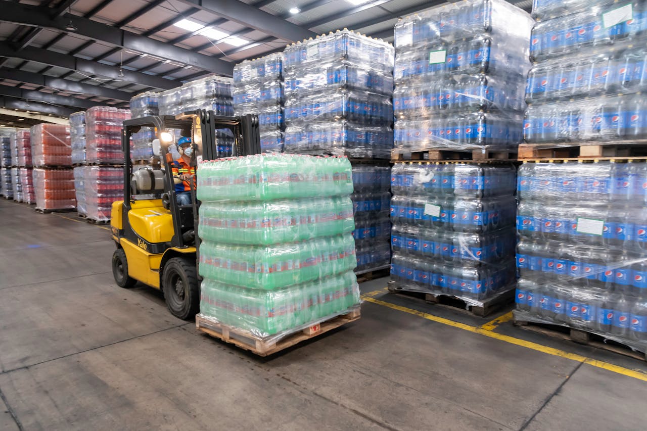 Forklift in Warehouse